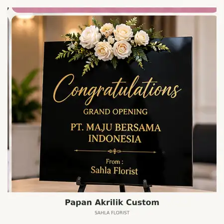 Papan Bunga Akrilik Dompu